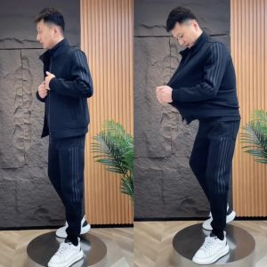 Comfortable Mens Casual Sportswear Set Long Sleeve Sweatshirt Jacket And Trousers Fashionable Two-Piece Suit for Young Men