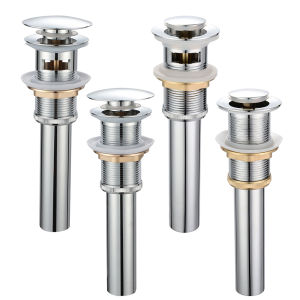 POIQIHY Bathroom Lavatory Basin Sink Pop Up Drain Chrome Clic-clac Waterlet Vanity Sink Waste Drainer