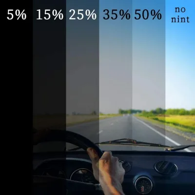 Black Window Tint Film Durable Car Foils Scratch Resistant Glass Sticker Solar UV Protection Sun Shade Practical Windshield
