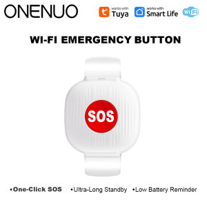 Tuya WiFi SOS Panic Button Emergency Security Alarm Waterproof One-Click Device for Elderly And Kids Home Safety