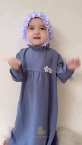 Duniakids - Dress Gamis Anak Perempuan Motif FLOWER / Pakaian Anak Perempuan Cantik