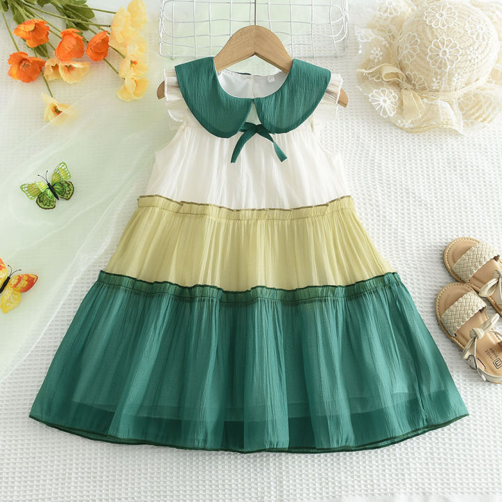 Gấu trưởng Váy công chúa cho bé gái mới dễ thương mùa hè Bow váy lưới ...