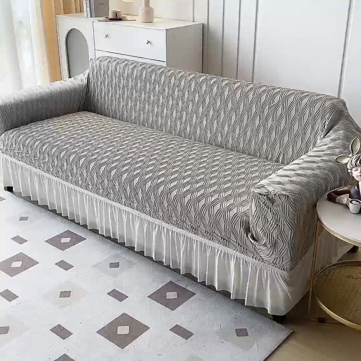 Printed Ice Silk Sofa Cover (Design 4) main image 0