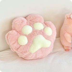 Cute Cat Claw Pillow Warm Hands Student Nap Pillow Girls Sleeping Blanket Two-In-One Office Pillow Soft Plush Cartoon Shape