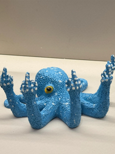 Creative Resin Octopus Key Holder Ring Display Stand Entrance Decorative Ornament Keychain Storage Rack Trendy Organization