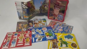 Toy Story 4 Disney Pixar Happier Tin 1 Activity Book 1 Storybook Stickers 15 Press Outs for Kids Boxset