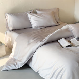 King Sizeผ้านวมBreathableธรรมชาติพืชLyocellเส้นใยสีเทาอ่อนผ้าพันคอกระเป๋าผู้ใหญ่ 220*240/86 * 94in * 1Pcบ้านผ้านวม