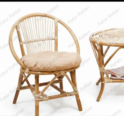 (COD / BAYAR DI TEMPAT) Kursi Momon Ready Rotan Asli Finishing Natural High Quality