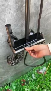 Vòi Sen Tắm Vòi Hoa Sen Phím Đàn Hiển Thị Nhiệt Độ 4 Chức Năng Phủ TiTan 5 Lớp LaMi SC102X Led Cao Cấp