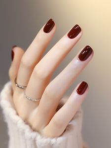 SOSHY Long-lasting Quick-drying Maternity Wine Red Nail Polish Womens Nail Art Kit No-bake Comfortable Easy to Apply Glossy