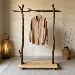 Minimalist Wooden Freestanding Coat Rack