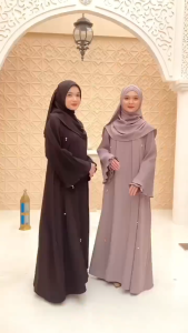 Magda Abaya Bahan Ceruty Payet M L XL XXL Gamis Muslimah Terbaru Remaja Dewasa Mahogany Dress 2025 Pakaian Wanita Simpel Aesthetic Abaya Terbar Lebaran 2025