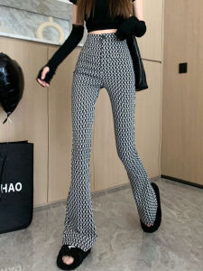 กางเกงสูททรงหลวมเอวสูงทรงหลวมเอวสูงสำหรับผู้หญิงในฤดูใบไม้ร่วงและฤดูหนาว กางเกงขายาวทรงลำลองทรงกันยุ่งที่เข้ากันได้หลากหลาย