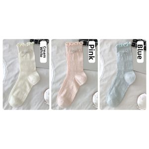 Spring and Summer Bow Lace Ballet Mid-Calf Socks