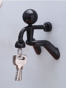 Creative Cartoon Climbing Wall Magnet Key Hook Fridge Magnet No Trace Storage Rack Resin Material Lightweight for Keys