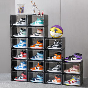 Flip Magnetic Non-Acrylic Transparent Shoe Cabinet