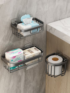 youqin | Wall Mounted Drill Free Toilet Paper Dispenser Shelf