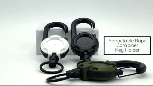 FMP Anti-theft Metal Easy-to-pull Buckle Rope Elastic Keychain Sporty Retractable Key Ring Anti Lost