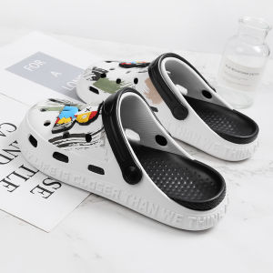 Hole Shoes Mens Summer Slippers Mens Fashionable Outwear New Dual-Use Nurse Trendy Non-Slip Closed Toe Men Beach Sandals