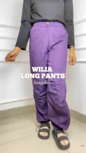 Celana Panjang Wanita Dewasa Wilia Long Pants DM Bahan Frenchtwill Bawahan Korean Style Terbaru 2023