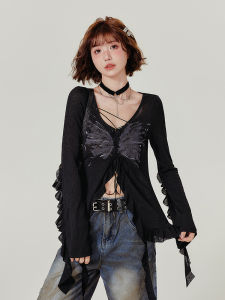 American Street Style Wood Ear Knitted Cardigan Autumn