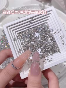 High Quality Mini Flat Bottomed Zirconia Diamond Nail Art Decorations Super Shiny Mixed Nail Accessories for Beauty Tools