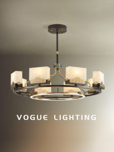 VOGUE | New Chinese Style Full Copper Marble Living Room and Dining Room Pendant Light