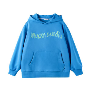 MUCMUKN | Color-block Letter Embroidered Hoodie Wide and Fashionable