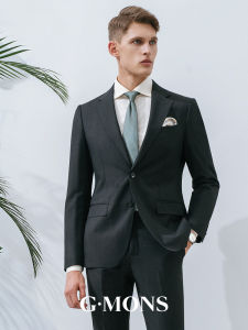 High-end Grey Business Suit for Groom Spring