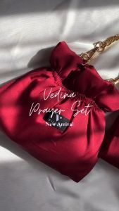 Mukena Lasercut Armani Silk 2in1 Vedina Prayer Set by Vilora