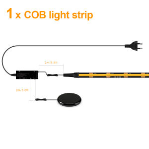 1-10Pcs Groups Cob LED Strip Light Black PCB Hand Sweep Touch Dimmer Switch for Room Bedside Wall Panel Acoust Board Stair Decor