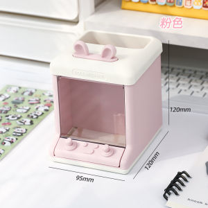 Cute Doll Machine Pen Holder Creative Desktop Organizer Box Office Practical Decorations Children Girls Stationery Box