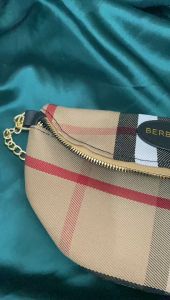 Shell Bag Womens Fashion Stripe Chest Bag Korean Style Mobile Phone Waist Bag Casual Simple Cross-body Bag
