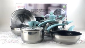 wajan set induksi / panci set / 7pcs cookware set SUPRA - Turquoise