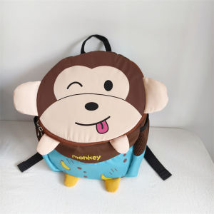 Balo Trẻ Em Nhẹ Dễ Thương Cho Bé Trai Đi Học Mẫu Giáo Balo Trẻ Em Chống Trượt Có Khóa Kéo Chống Thấm Nước Hình Con Khỉ