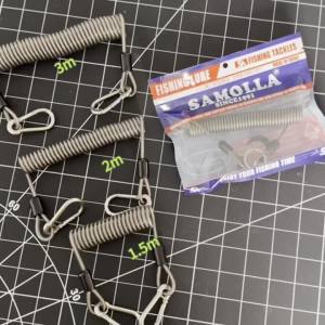 SAMOLLA Heavy-Duty Elastic Fishing Lanyard: Universal Stainless Steel Safety Rope 1.5-3M Telescopic Secure Gear Tether