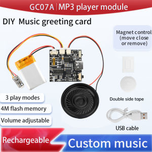 GC07A Magnetic Recording Greeting Card Module Creative Gift Box for Christmas and Birthday Cards MP3 Download Voice Module