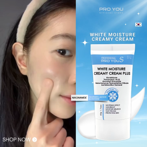 ProYou S White Moisture Creamy Cream Plus (50g) โปรยู ไวท์ มอยส์เจอร์ ครีมมี่ 1 หลอด ตรีมน้ำแร่ที่แตกตัวได้เป็นน้ำ เพื่อความกระจ่างใส