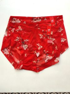 Lunilai Full Net Pants Underwear Wide Edge plus Size High Waist Lucky Year Womens Red Boxer Briefs Quick Dry Plant Floral