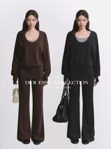 OIOI ESSE | Bộ 3 Món Áo Dài Tay In Sọc Cho Người Lười