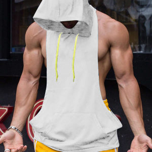 JIANSHENSHIJIAJIANSHEN | American Style Quick Drying Trendy Loose Fit Hooded Mens Vest