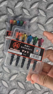 ดอกไขควงลม Fukuoka เกรดเหล็ก S2   พร้อมปลอกแม่เหล็ก  (ยกแผง 5 ดอก)