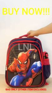 LNL Beg Sekolah Budak Kids School Bag Boy Spiderman Bag Beg Sekolah Rendah Kids Boy Bag Spiderman Backpack 3D