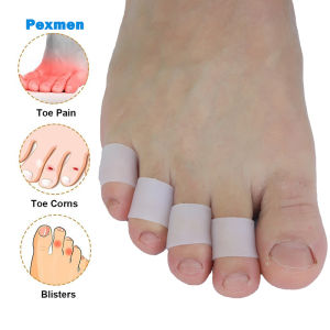 Pexmen 4/8/16Pcs Silicone Toe Protectors Open Pinky Toe Sleeves Gel Toe Cushions Toe Covers for Corn Blisters and Calluses