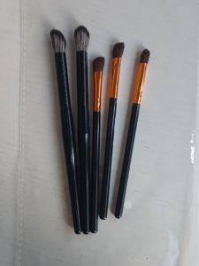 5Pcs Professional Eyeshadow Makeup Brush Set Soft Eye Blending Nose Contour Shader Brushes Black Gold Handle Cosmetic Beauty Too