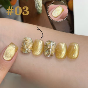 Sơn Móng Tay Gel Mắt Mèo Xanh Lá Mùa Thu Vàng PSK 10ml Với Hạt Thủy Tinh Hổ Phách Hoa Cúc Vạn Thọ Lấp Lánh Dụng Cụ Trang Trí Móng Nghệ Thuật