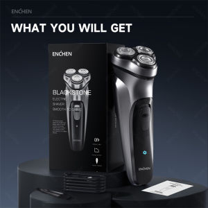 Enchen | ENCHEN Blackstone Electrical Rotary Shaver for Men 3D Floating Blade Washable Type-C USB Rechargeable Shaving Beard Machine