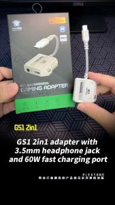 Plextone GS1 2in1 Type-C 3.5mm Audio Jack 60W Fast Charging Gaming Adapter