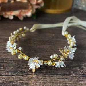 LipalityL Girl Flower Crown Headband Floral/Tiara Bridesmaid Wedding Hair Accessories/Hijabis Headdress Wreath Party Event - Bunga Hiasan Kepala