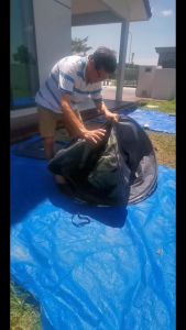 Camp Mall (Export to Korea Model) Pop Up Boat Tent 250*250*110cm (3-4 people) Boat Tent Camping tent/Double thickening